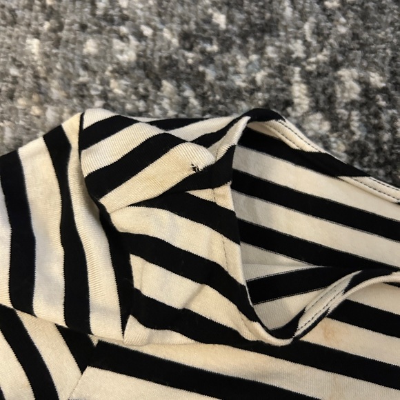 BCBG MAXAZRIA Black White Striped Dress Size 0 - Picture 11 of 12